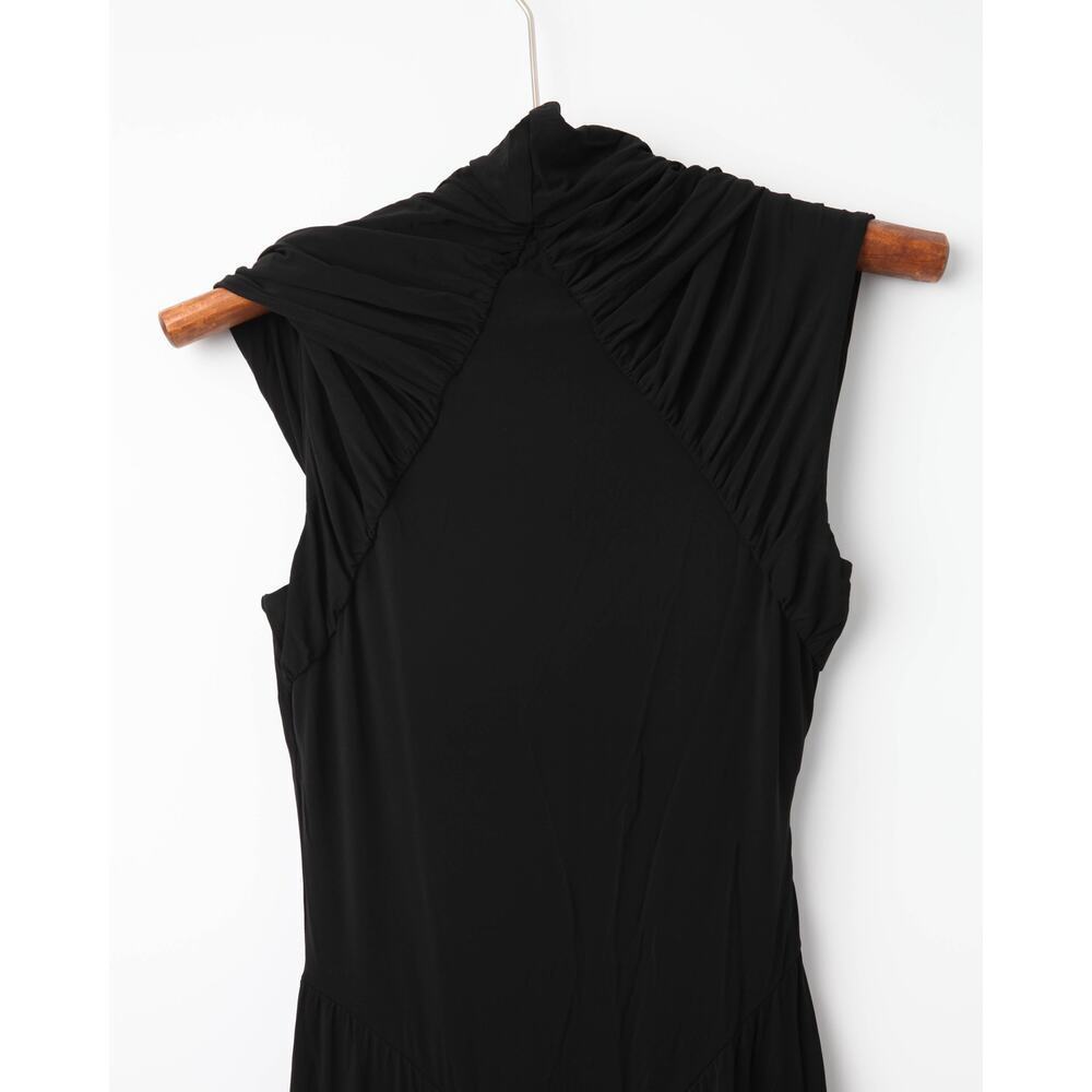 Alberta Ferretti Jersey High Neck Gown in Black - Picture 10 of 13